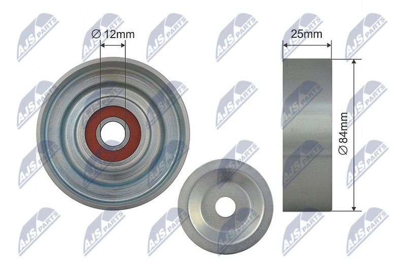 NTY RNK-NS-041 Tensioner Pulley, V-ribbed belt