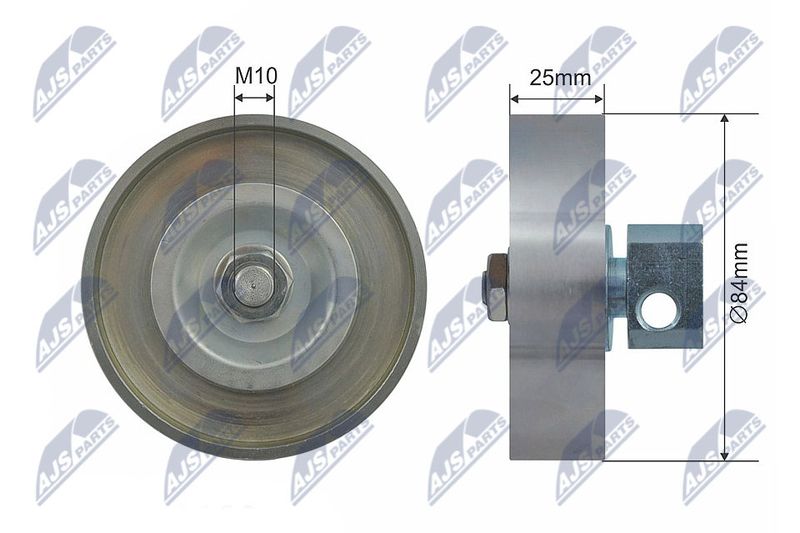 NTY RNK-NS-042 Tensioner Pulley, V-ribbed belt