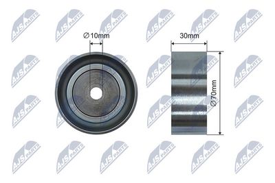Tensioner Pulley, V-ribbed belt NTY RNK-PE-012