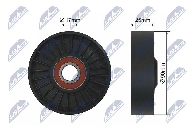 NTY RNK-PL-002 Tensioner Pulley, V-ribbed belt