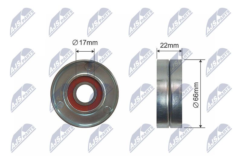 NTY RNK-PL-012 Tensioner Pulley, V-ribbed belt