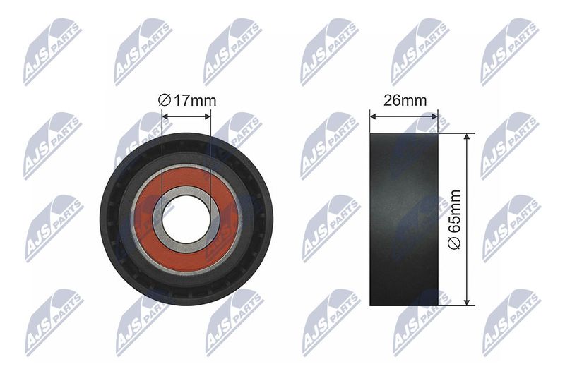 NTY RNK-PL-021 Deflection/Guide Pulley, V-ribbed belt