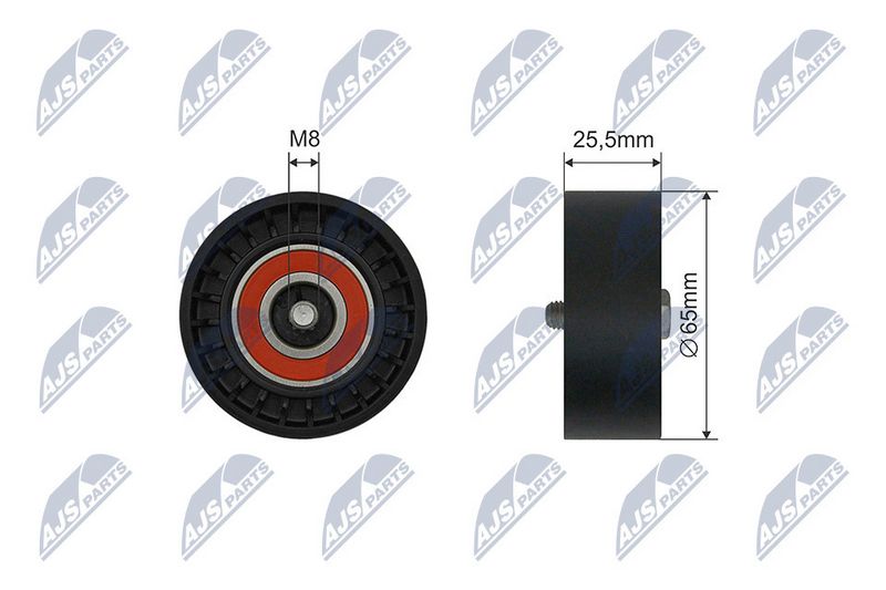 NTY RNK-PL-039 Deflection/Guide Pulley, V-ribbed belt