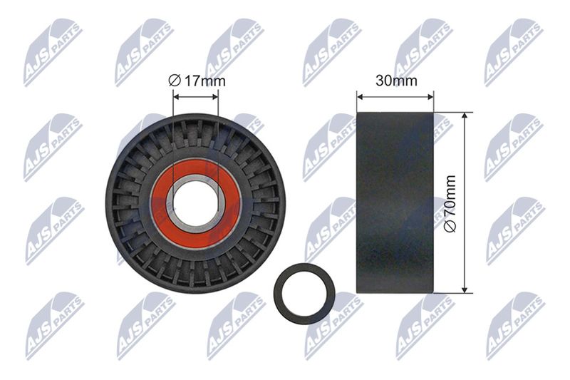 NTY RNK-PS-006 Tensioner Pulley, V-ribbed belt