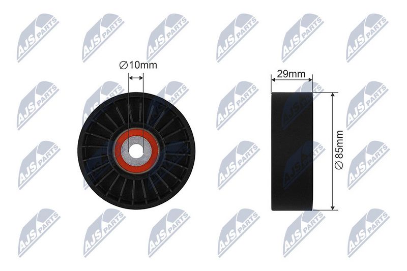 NTY RNK-RE-029 Tensioner Pulley, V-ribbed belt