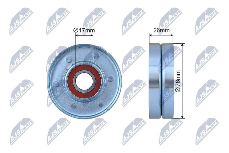 NTY RNK-RE-035 Tensioner Pulley, V-ribbed belt