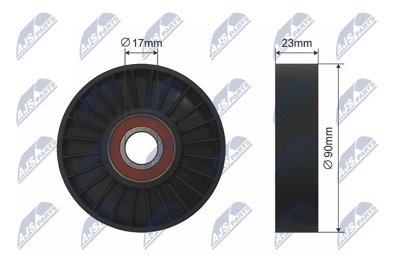 NTY RNK-SA-000 Tensioner Pulley, V-ribbed belt