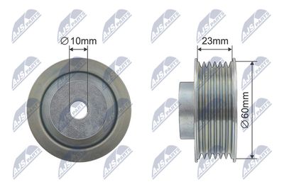 Deflection/Guide Pulley, V-ribbed belt NTY RNK-SU-008