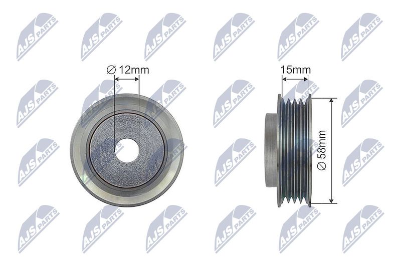 NTY RNK-SU-009 Tensioner Pulley, V-ribbed belt