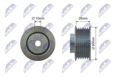 Deflection/Guide Pulley, V-ribbed belt NTY RNK-SU-010