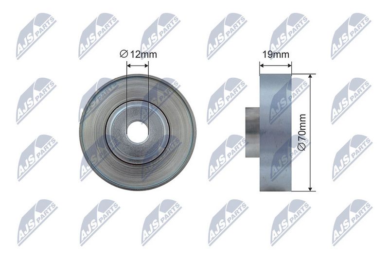 NTY RNK-SU-017 Tensioner Pulley, V-ribbed belt