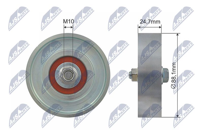 NTY RNK-TY-006 Deflection/Guide Pulley, V-ribbed belt