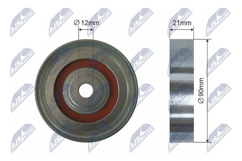 NTY RNK-TY-028 Deflection/Guide Pulley, V-ribbed belt