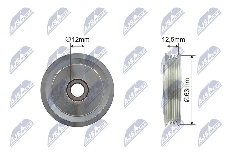 NTY RNK-TY-034 Deflection/Guide Pulley, V-ribbed belt