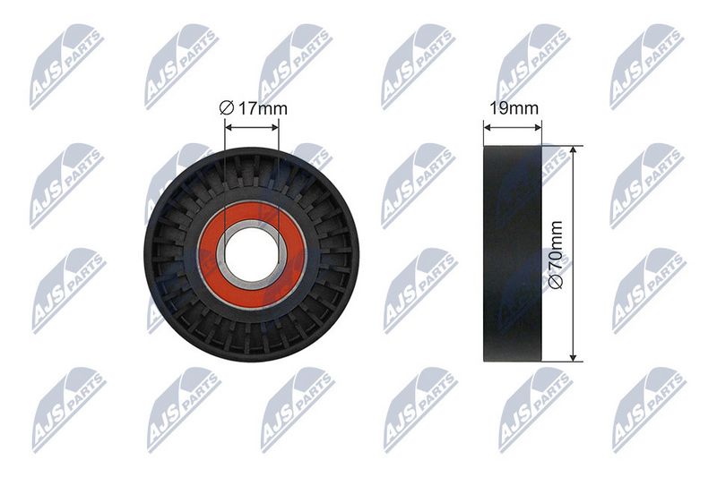 NTY RNK-TY-036 Tensioner Pulley, V-ribbed belt