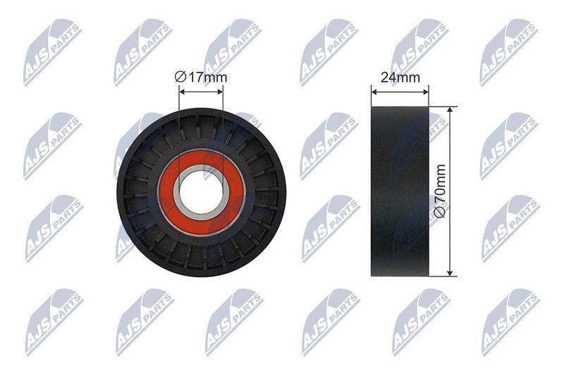 NTY RNK-TY-038 Tensioner Pulley, V-ribbed belt