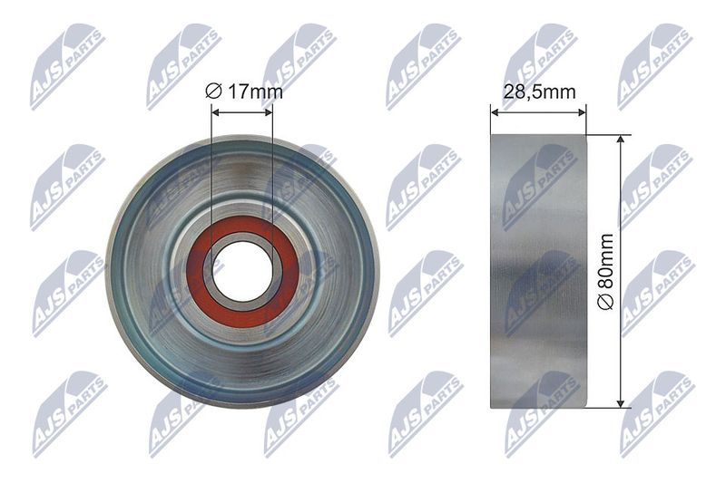 NTY RNK-VV-001 Deflection/Guide Pulley, V-ribbed belt