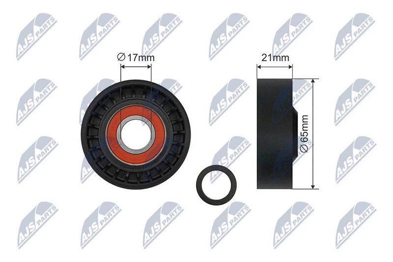NTY RNK-VV-014 Tensioner Pulley, V-ribbed belt