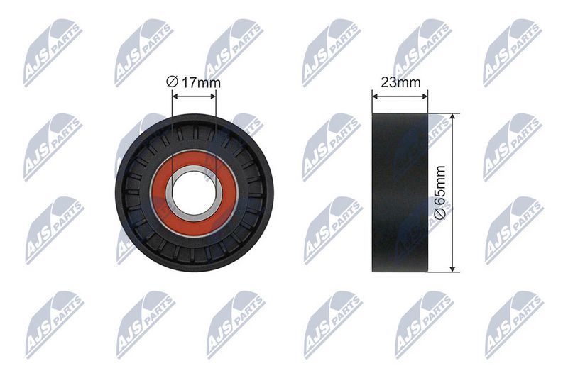 NTY RNK-VV-016 Tensioner Pulley, V-ribbed belt