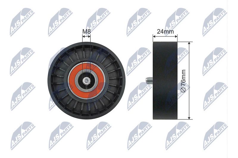 NTY RNK-VV-017 Tensioner Pulley, V-ribbed belt