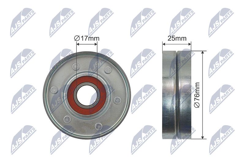 NTY RNK-VW-008 Tensioner Pulley, V-ribbed belt