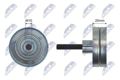 Deflection/Guide Pulley, V-ribbed belt NTY RNK-VW-022