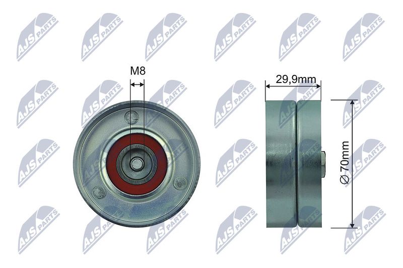 NTY RNK-VW-030 Tensioner Pulley, V-ribbed belt
