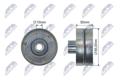 Deflection/Guide Pulley, V-ribbed belt NTY RRK-FR-008