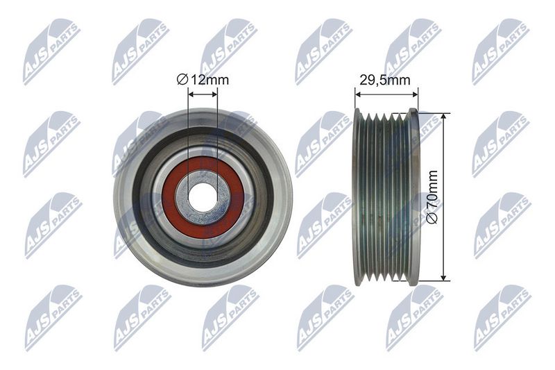 NTY RRK-TY-007 Deflection/Guide Pulley, V-ribbed belt