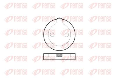 Brake Pad Set, disc brake REMSA 0089.00