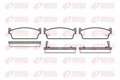 Brake Pad Set, disc brake REMSA 0227.02