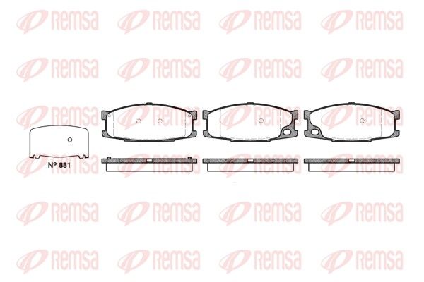 REMSA 0283.10 Brake Pad Set, disc brake