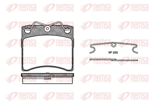 REMSA 0385.00 Brake Pad Set, disc brake