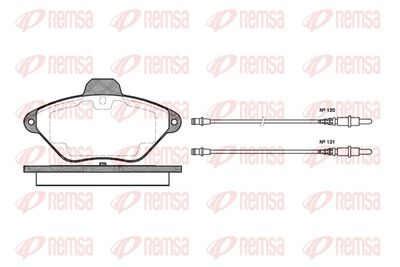 Brake Pad Set, disc brake REMSA 0439.04