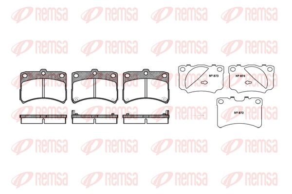 REMSA 0723.02 Brake Pad Set, disc brake