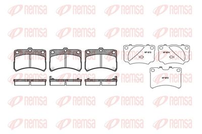 Brake Pad Set, disc brake REMSA 0723.02