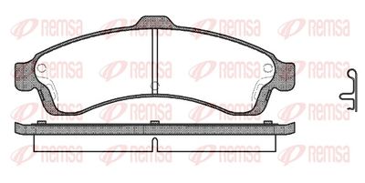 Brake Pad Set, disc brake REMSA 0837.02