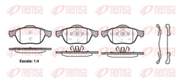 REMSA 0843.20 Brake Pad Set, disc brake
