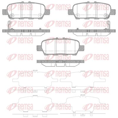 Brake Pad Set, disc brake REMSA 0876.02