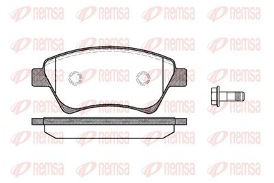 Brake Pad Set, disc brake REMSA 0976.00