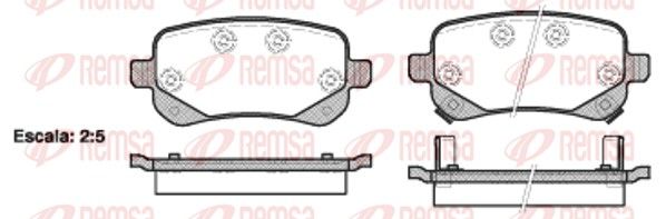 REMSA 1095.02 Brake Pad Set, disc brake