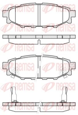 Brake Pad Set, disc brake REMSA 1136.12