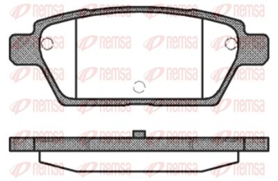 Brake Pad Set, disc brake REMSA 1195.10