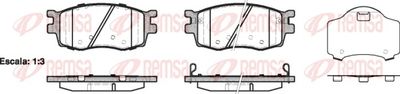 Brake Pad Set, disc brake REMSA 1208.02
