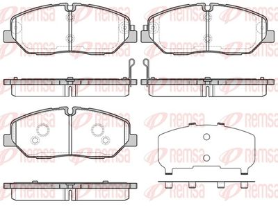 Brake Pad Set, disc brake REMSA 1226.32