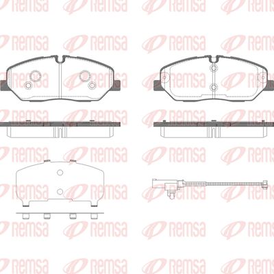 Brake Pad Set, disc brake REMSA 1226.52