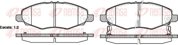 REMSA 1235.02 Brake Pad Set, disc brake