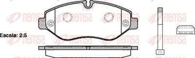 Brake Pad Set, disc brake REMSA 1245.10