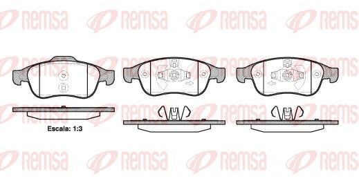 REMSA 1248.10 Brake Pad Set, disc brake
