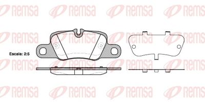 Brake Pad Set, disc brake REMSA 1401.00